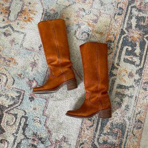 Frye Campus Boots in Camel Leather